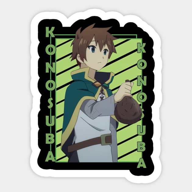 Kazuma Satou Kono Subarashii Sekai ni Shukufuku wo Color Stripe Sticker by CarolIrvine